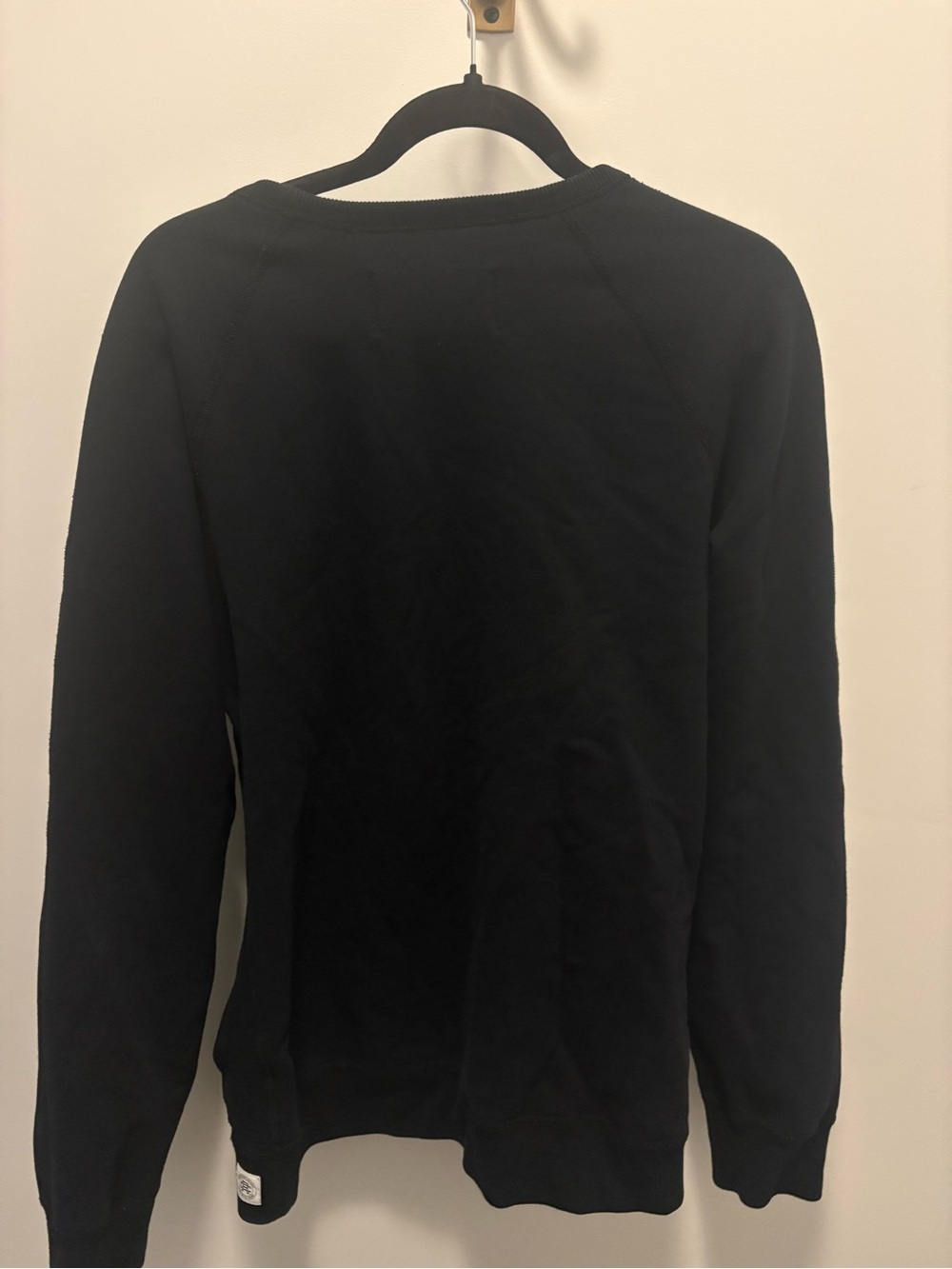 Reigning Champ Black Crewneck Sweater with Chest Logo - Picture 4 of 5